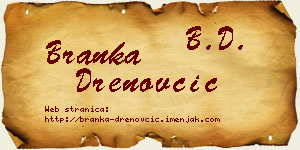Branka Drenovčić vizit kartica